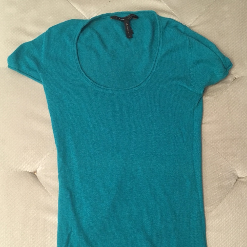 Bcbg maxazria 15%cashmere top stretch Medium Blue